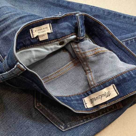 Madewell Jeans‎ 24 9” High Rise Skinny Button Through - Picture 5 of 8